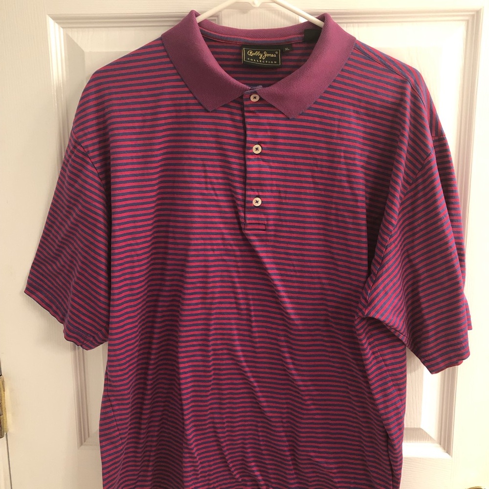 Bobby Jones Golf Shirt - XL - Red & Blue
